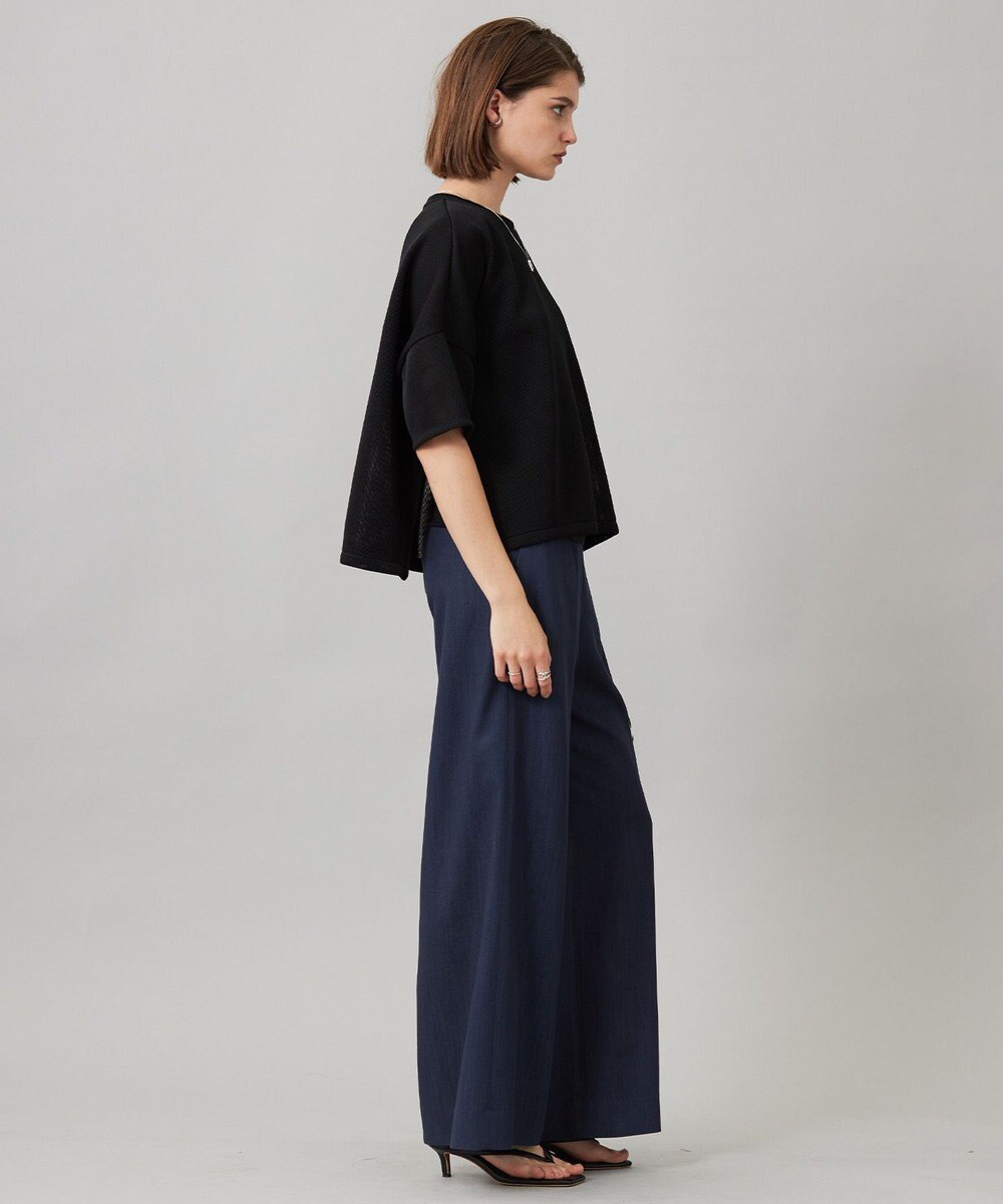 ICB 【洗える】 ドレープスラブデニム ワイドパンツ 