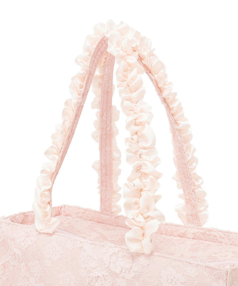 Maison de FLEUR 桜フリルハンドルスクエアトートMバッグ 