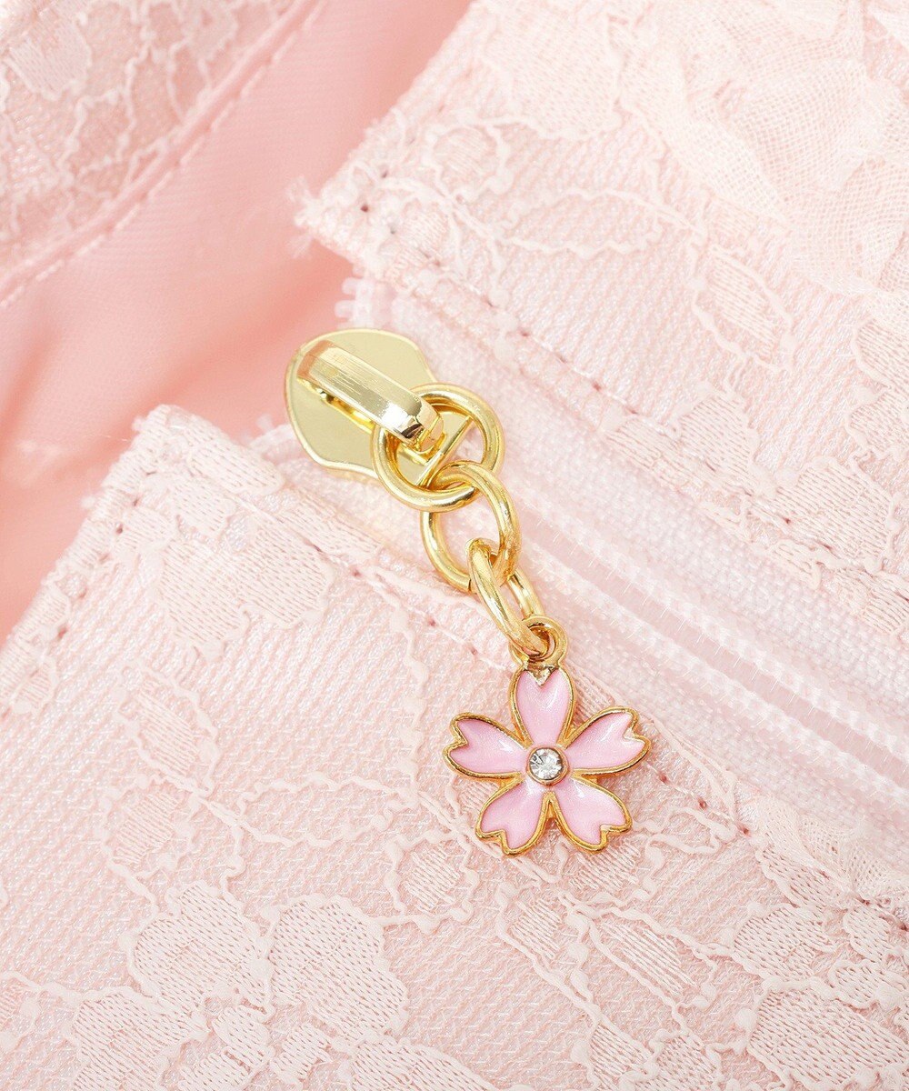 Maison de FLEUR 桜フリルハンドルスクエアトートMバッグ 