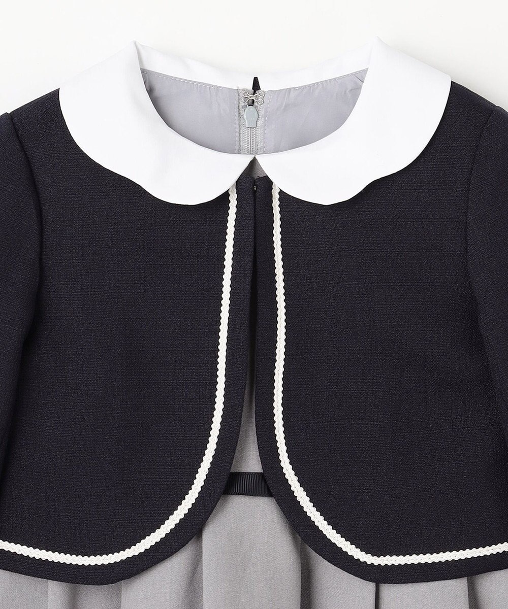 ANY KIDS 【2点セット】ノーカラー ボレロジャケット+襟付き ワンピース 