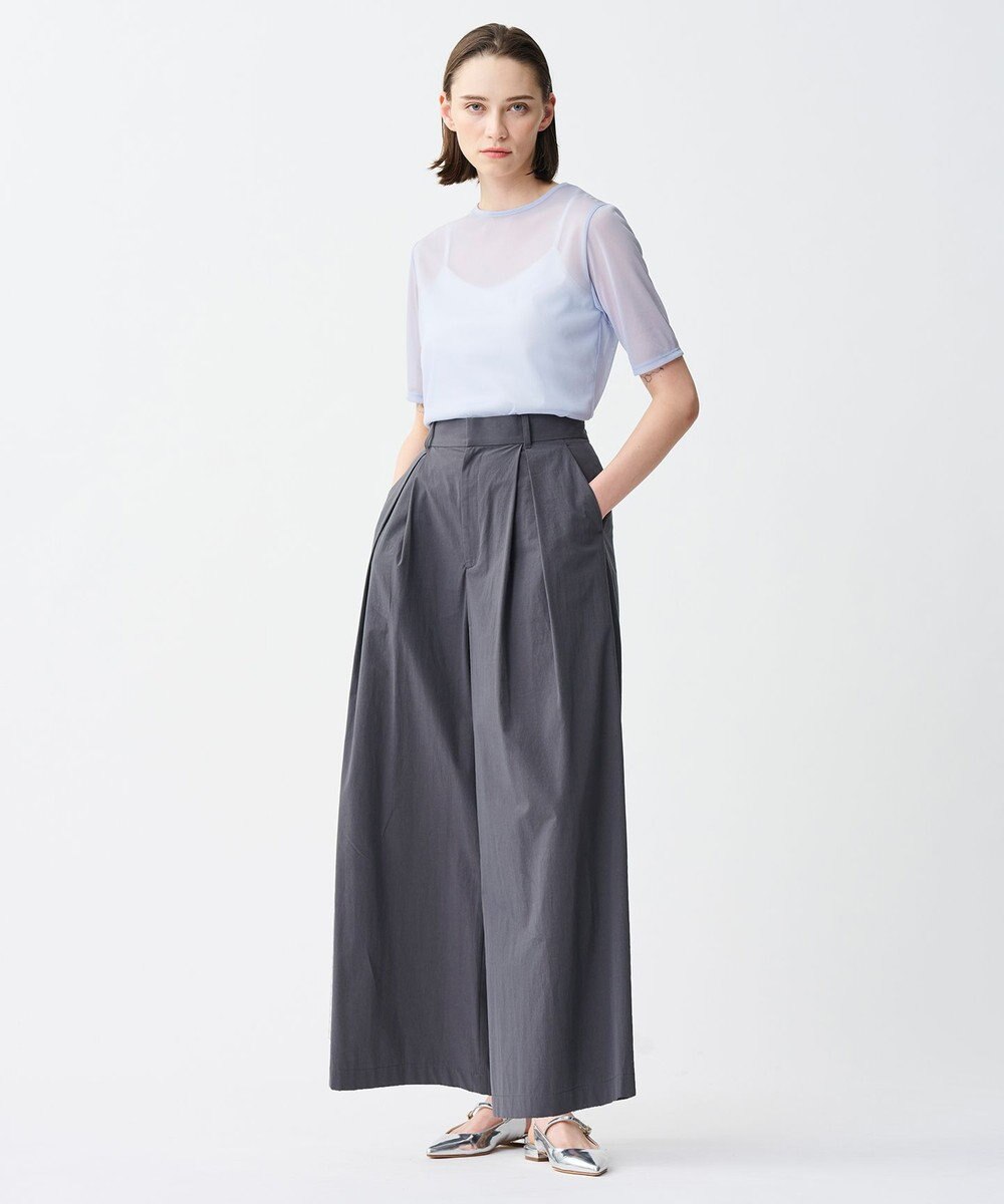 uncrave トリコットシフォン ハーフスリーブカットソー 