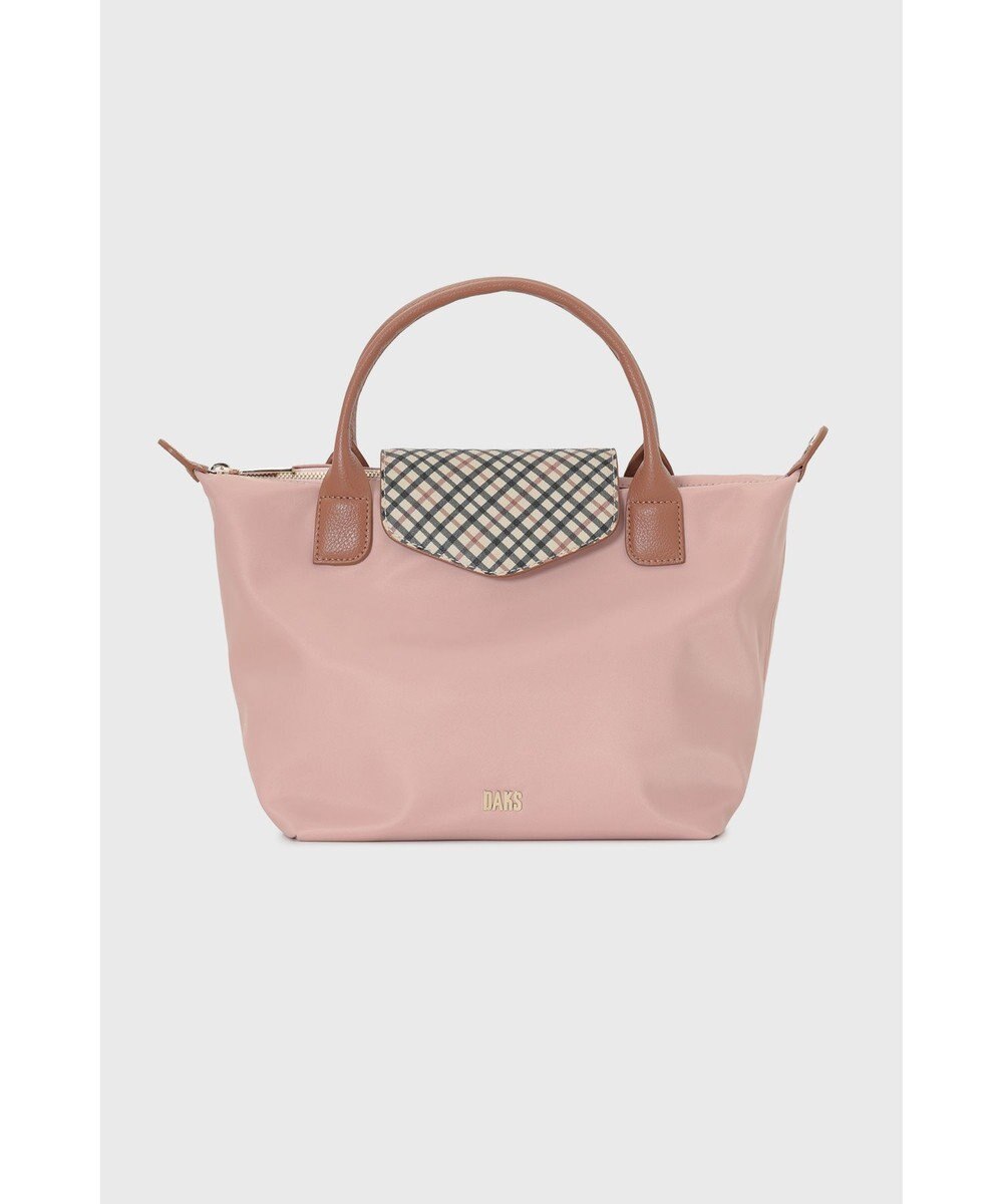 DAKS 【2WAY】ナイロン×牛革 ハウスチェック トートバッグ 