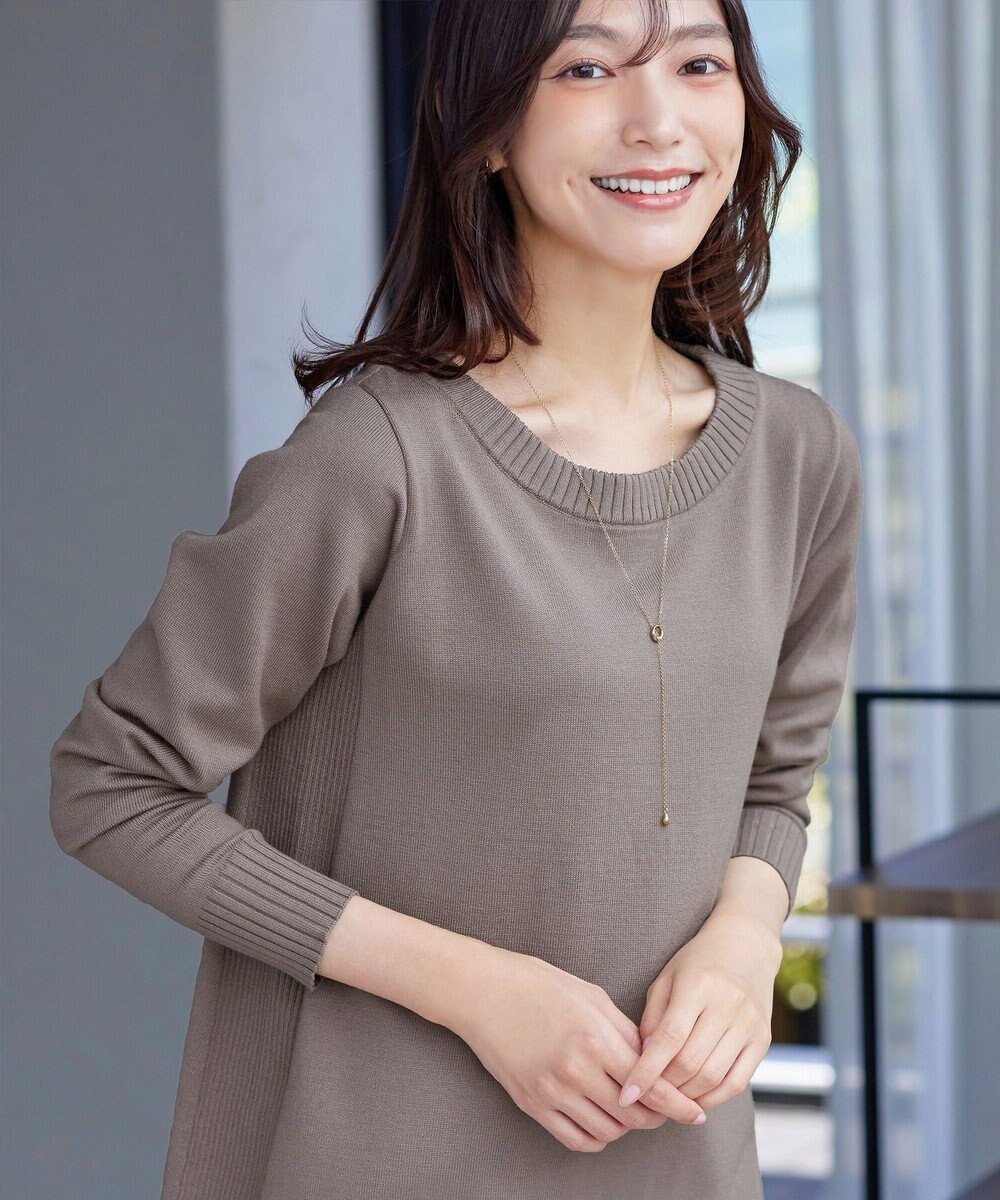 Tiaclasse 【安田美沙子さん着用・選べる2type・洗える】もちニットチュニック 