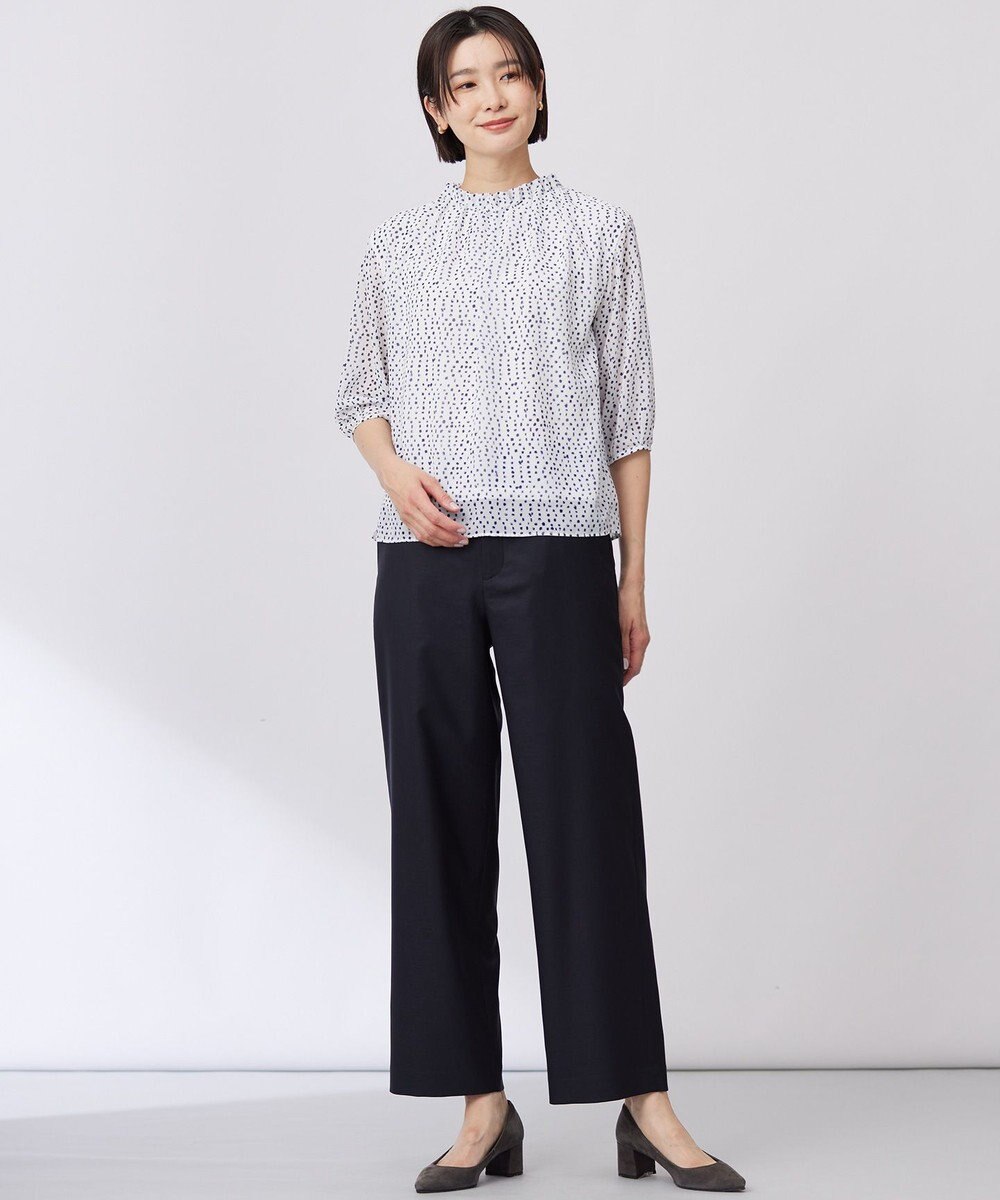 J.PRESS LADIES L 【セットアップ対応・洗える・UV加工・吸水速乾】OXIJEWELストレッチ ストレート パンツ 