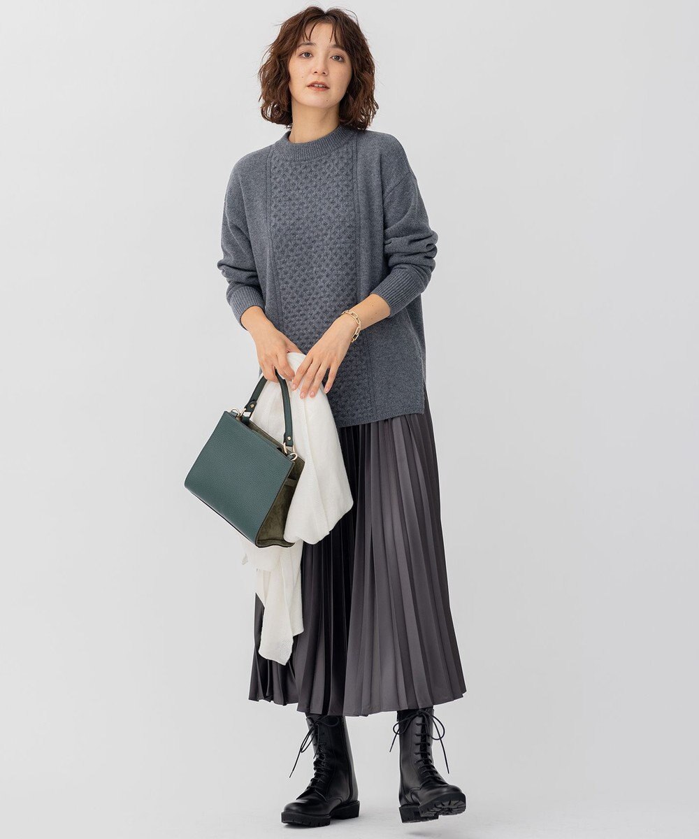 23区 【洗える】ウールカシミヤブレンド チュニック ニット 