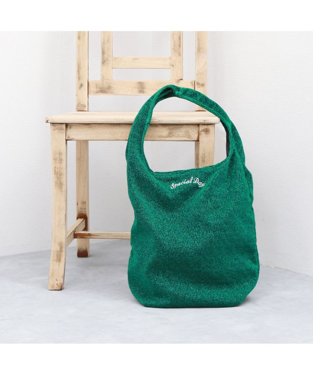 UNBILLION カシュカシュ cachecache / ラメワンポイント刺繍トート 