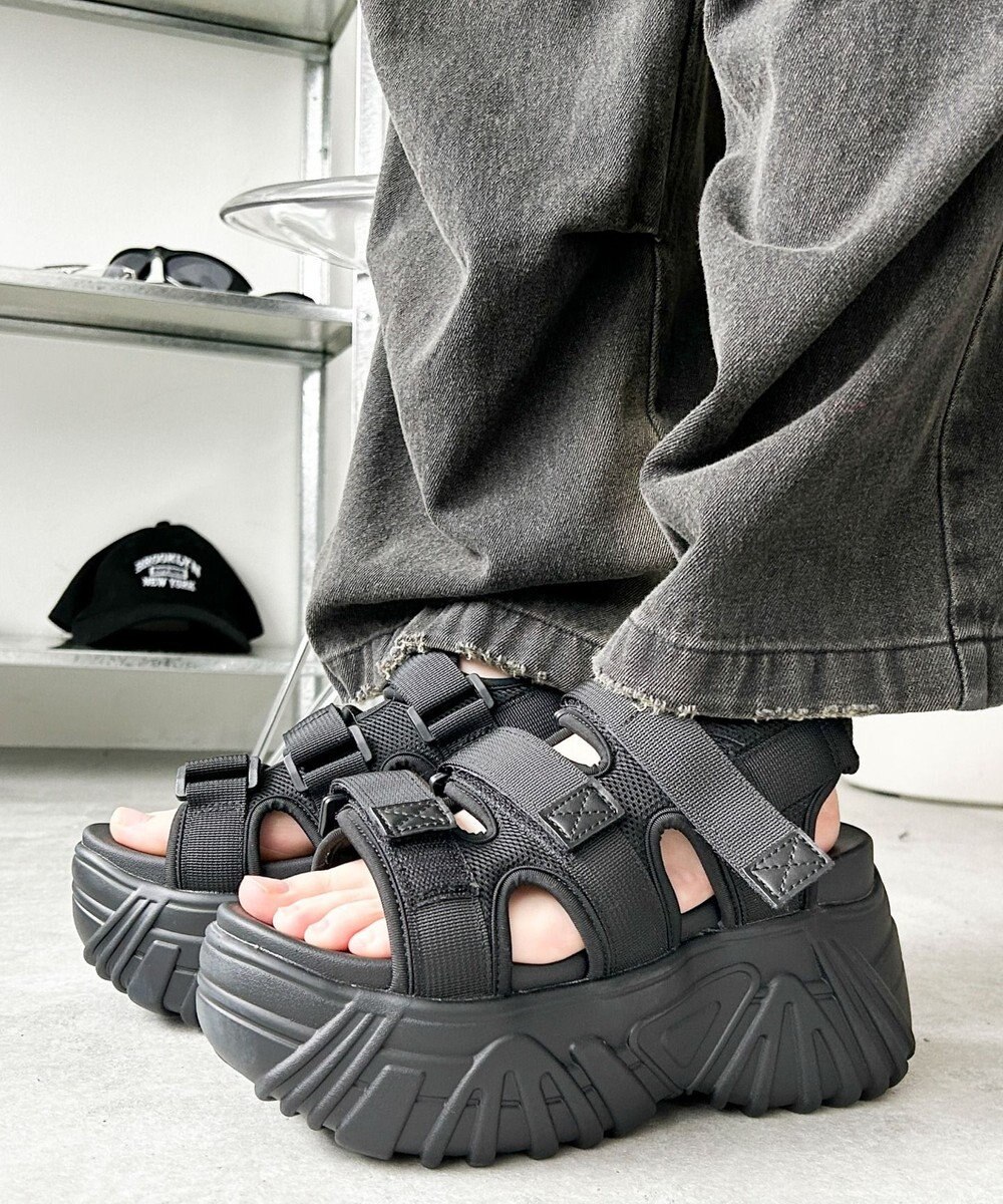 WEGO 厚底ベルトスポーツサンダル 