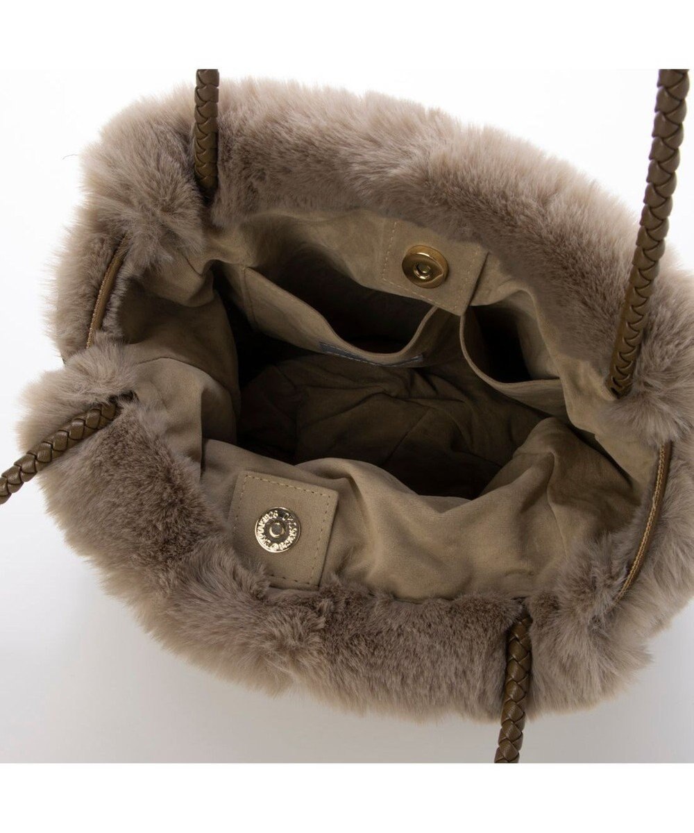 UNBILLION カシュカシュ cachecache / ロングハンドルエコファー巾着トート 