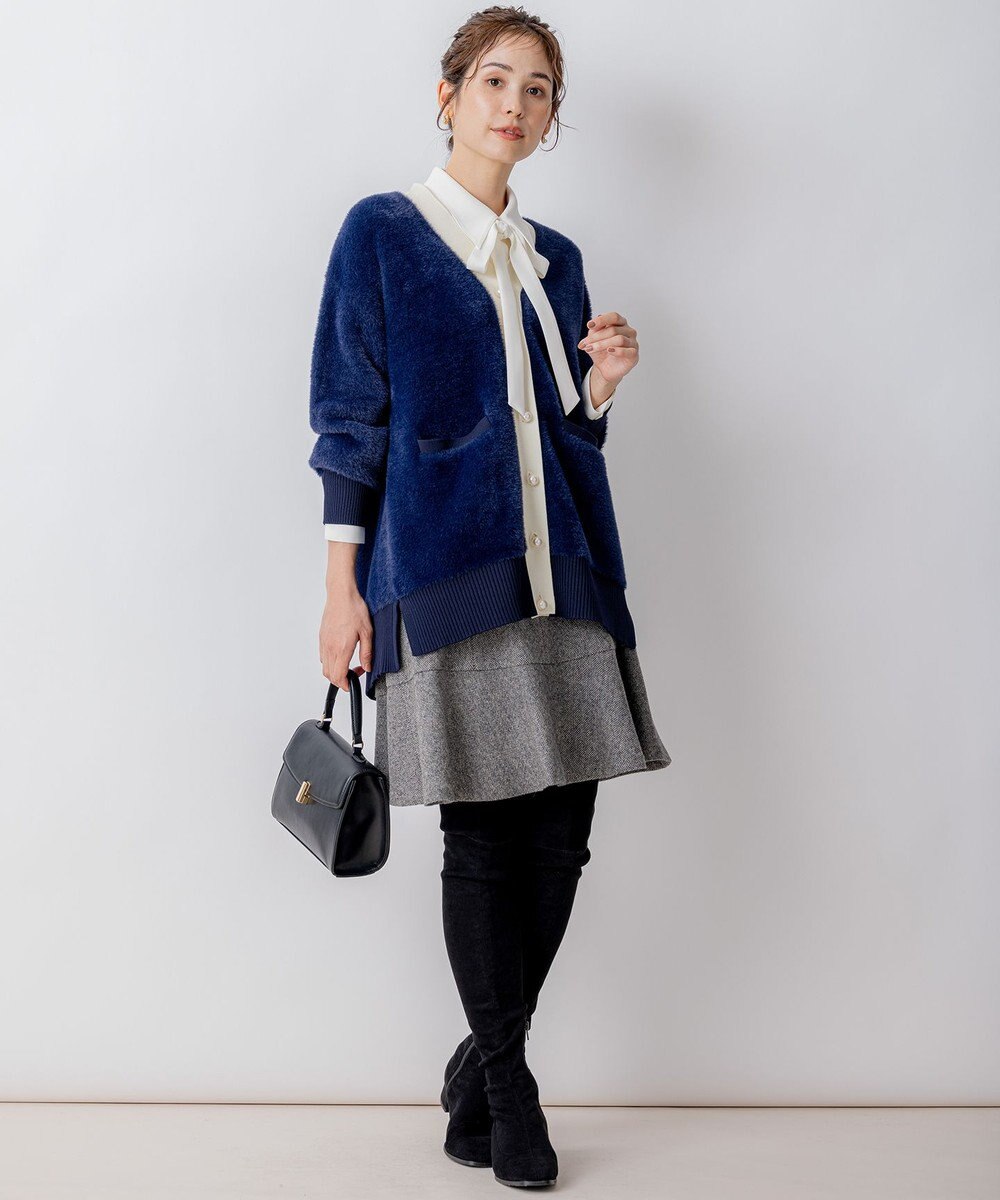 組曲 ネコアシツイードセミフレア スカート 