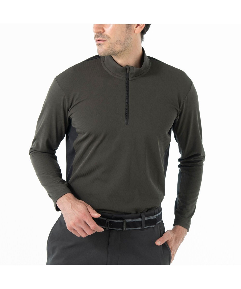 ZERO HALLIBURTON 【ストレッチ・UVカット】 Octa ハイブリッド ハーフジップモックネックトップス ZHG-M5A8 85125 