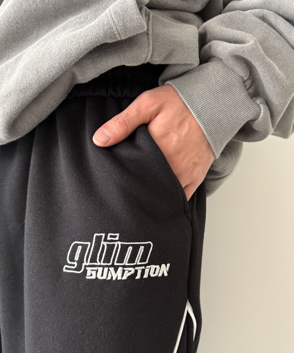 WEGO 【ウエストゴム】パイピングスウェットパンツ 