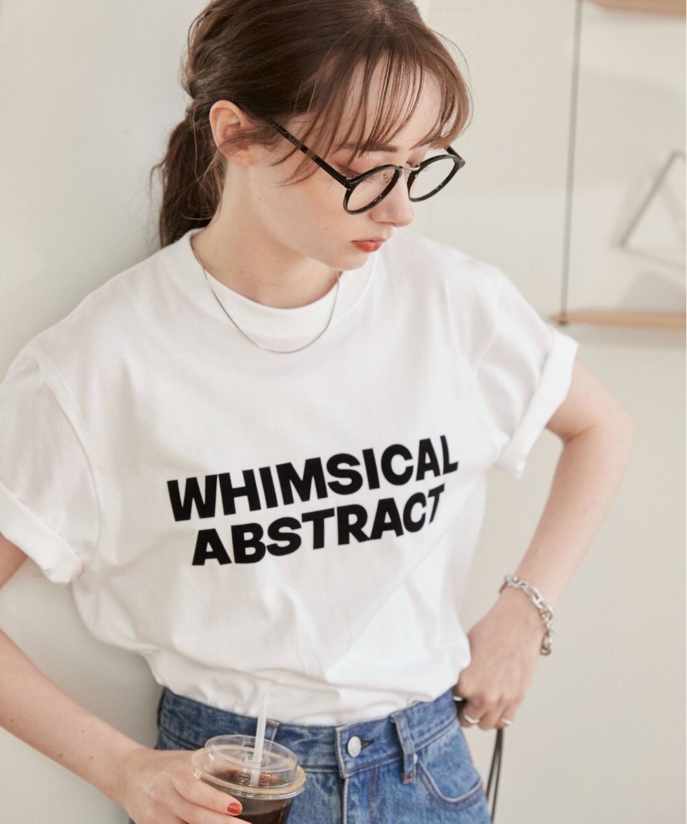 WEGO 【ANGIE VINTAGE】フロッキーロゴプリントTシャツ 