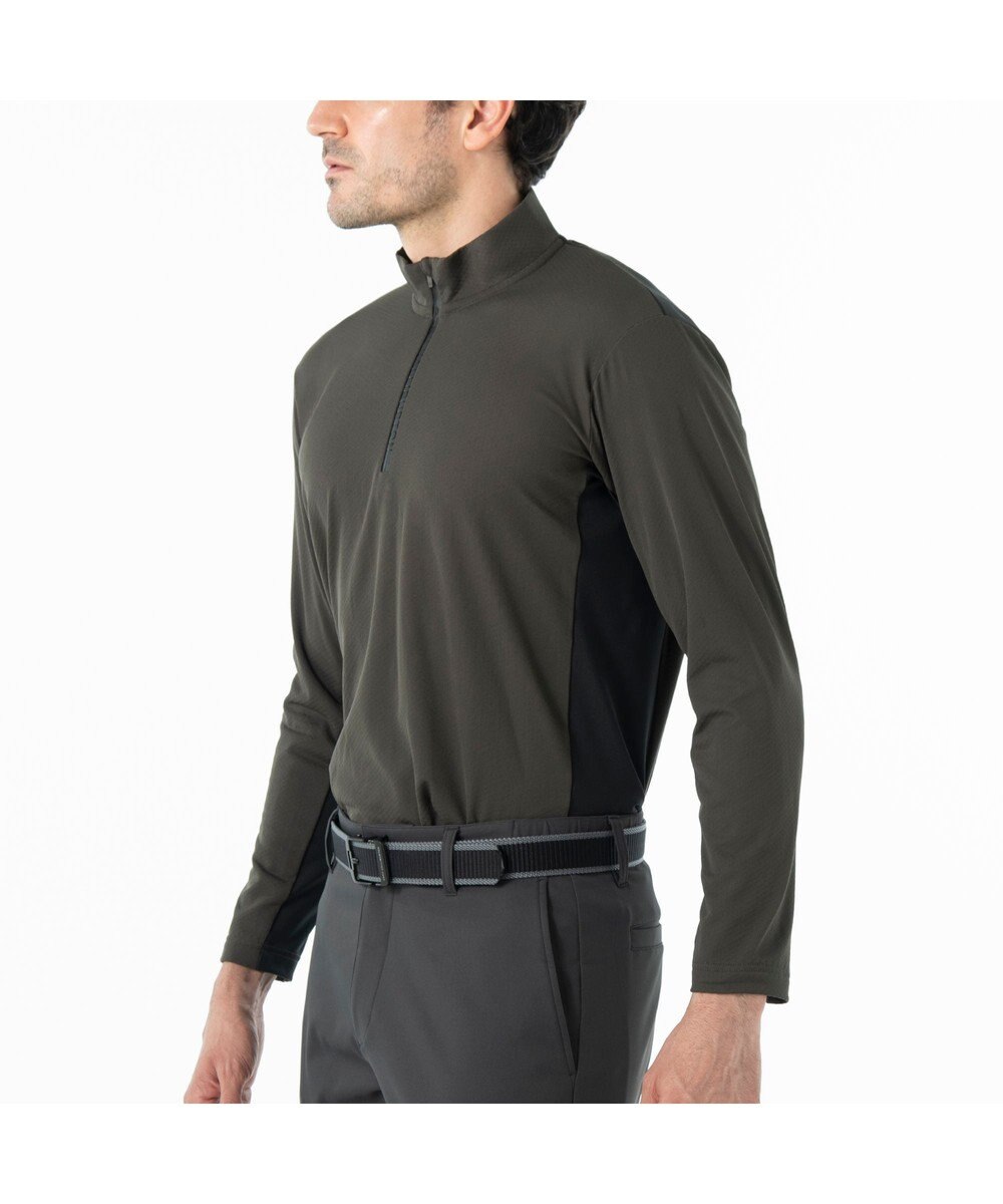 ZERO HALLIBURTON 【ストレッチ・UVカット】 Octa ハイブリッド ハーフジップモックネックトップス ZHG-M5A8 85125 