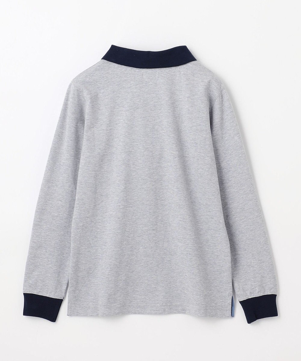 J.PRESS KIDS 【140-170cm】40/2天竺襟付き Vネック ポロシャツ 