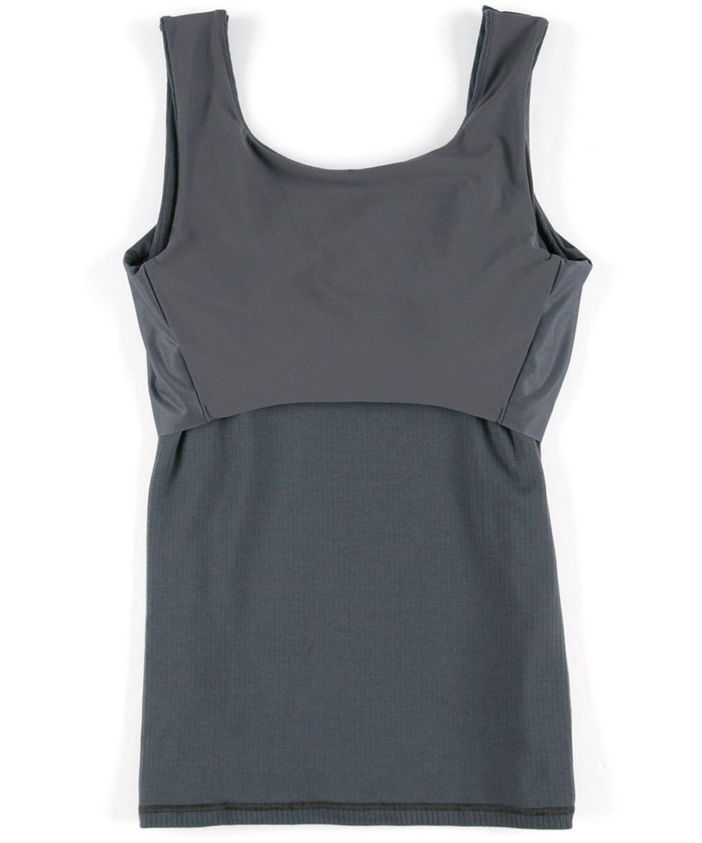 Wing カップ付きタンクトップ ラク きれいなバストシルエット 綿混(身生地) 【シンクロブラトップ】 リブタイプ ブラトップ ET1173 ウイング／ワコール 