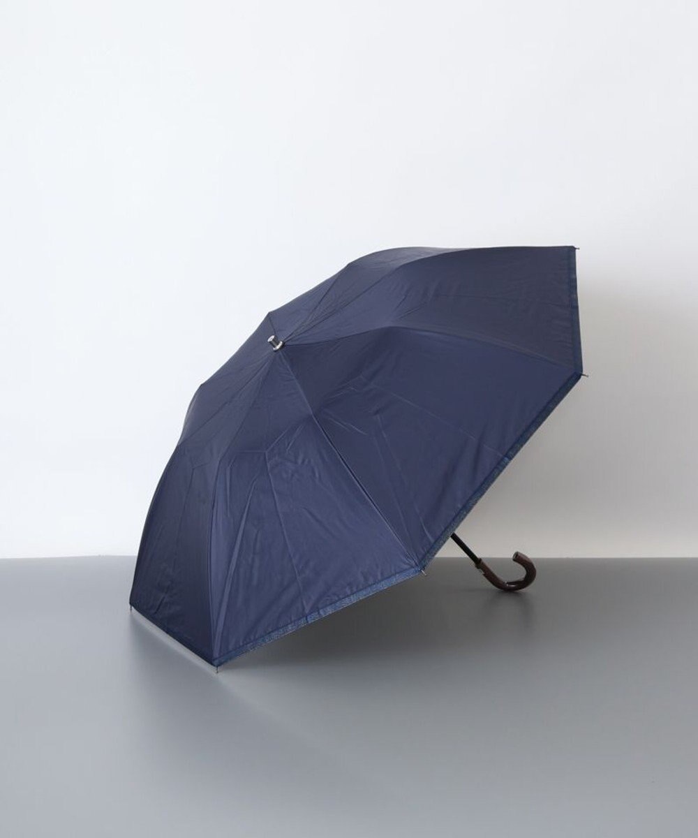 AURORA BLAO (ブラオ) 切り継ぎテープ柄 晴雨兼用傘(折りたたみ傘) 