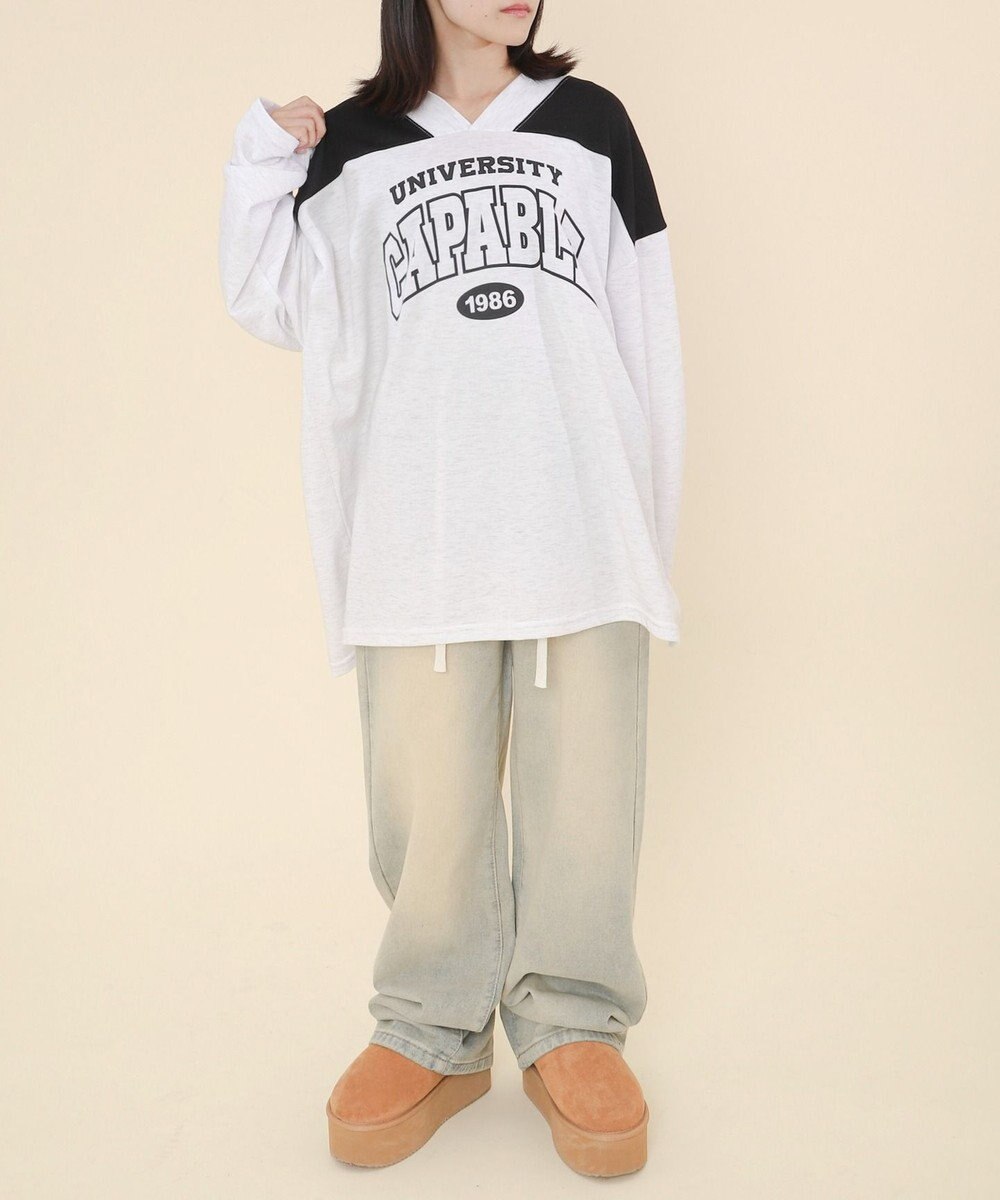 WEGO バイカラースポーツスウェット 