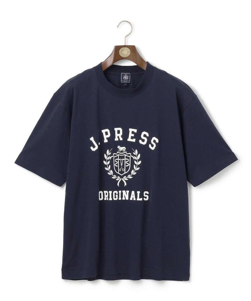 J.PRESS MEN 【J.PRESS ORIGINALS】【UNISEX】Cotton Jersey CRST Logo T-shirt 