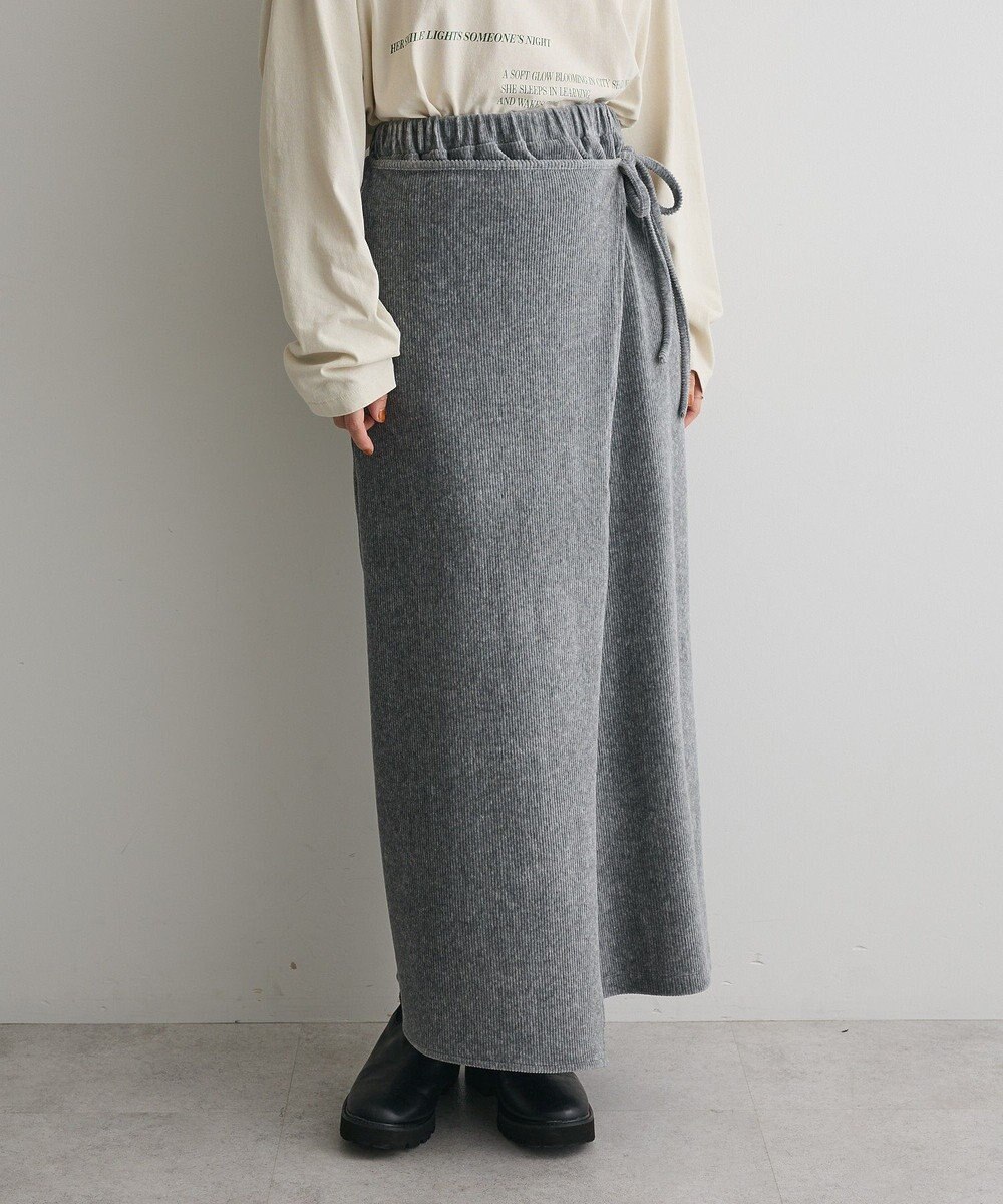 CRAFT STANDARD BOUTIQUE カットコーデュロイラップ風スカート 