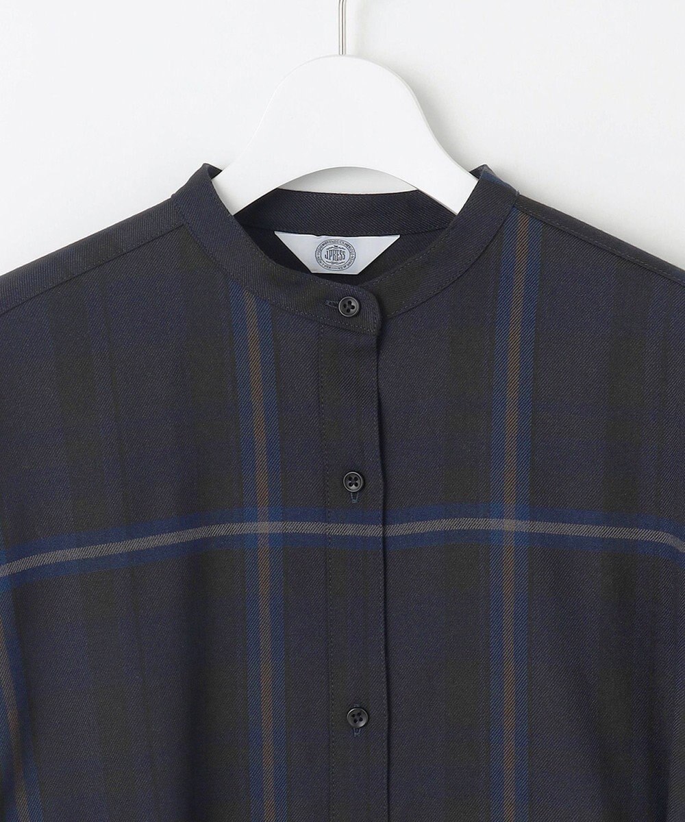 J.PRESS LADIES L 【洗える】テトロンレーヨン/ウール milledタータン ワンピース 