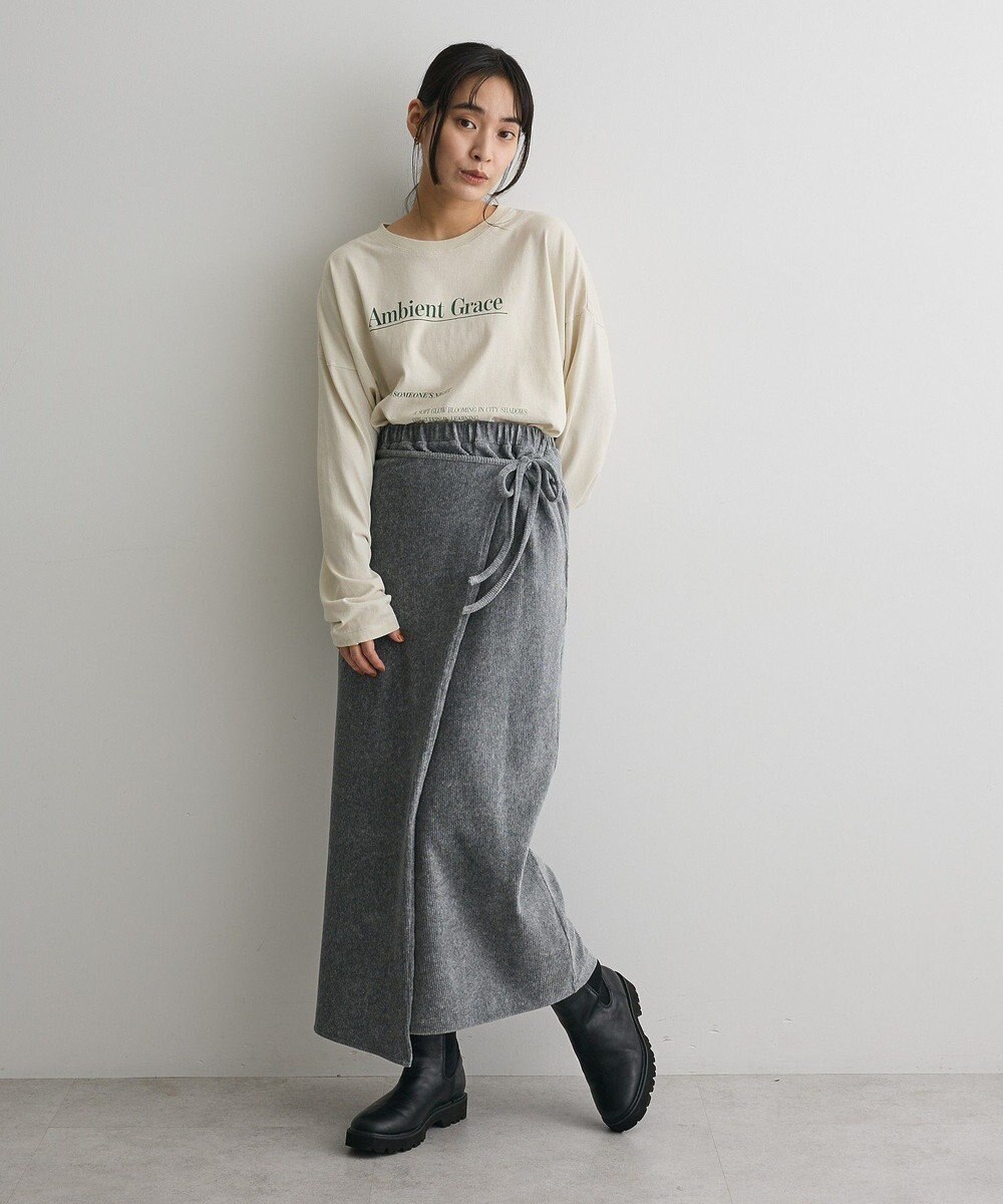 CRAFT STANDARD BOUTIQUE カットコーデュロイラップ風スカート 