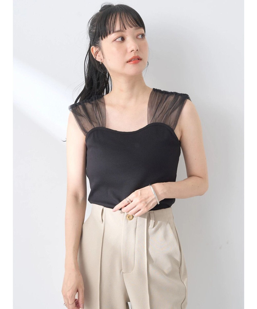 earth music&ecology チュールドッキングカップ付キャミソール 