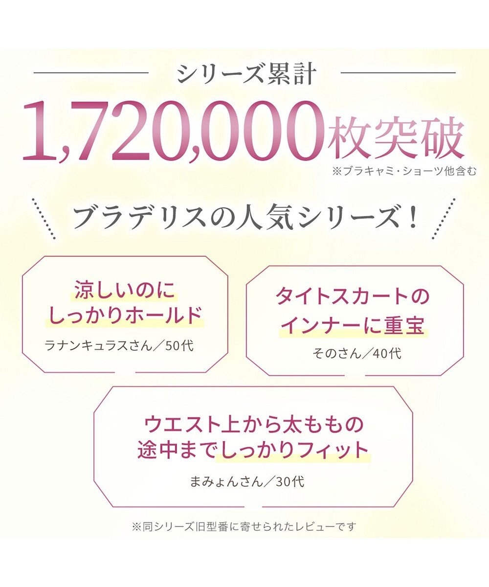 BRADELIS New York 【BRADELIS NewYork peace】綿混楽々ソフトガードル24 お尻周りをスッキリ補整 クロッチ付きで一枚ばき可能 ガードルショーツ 