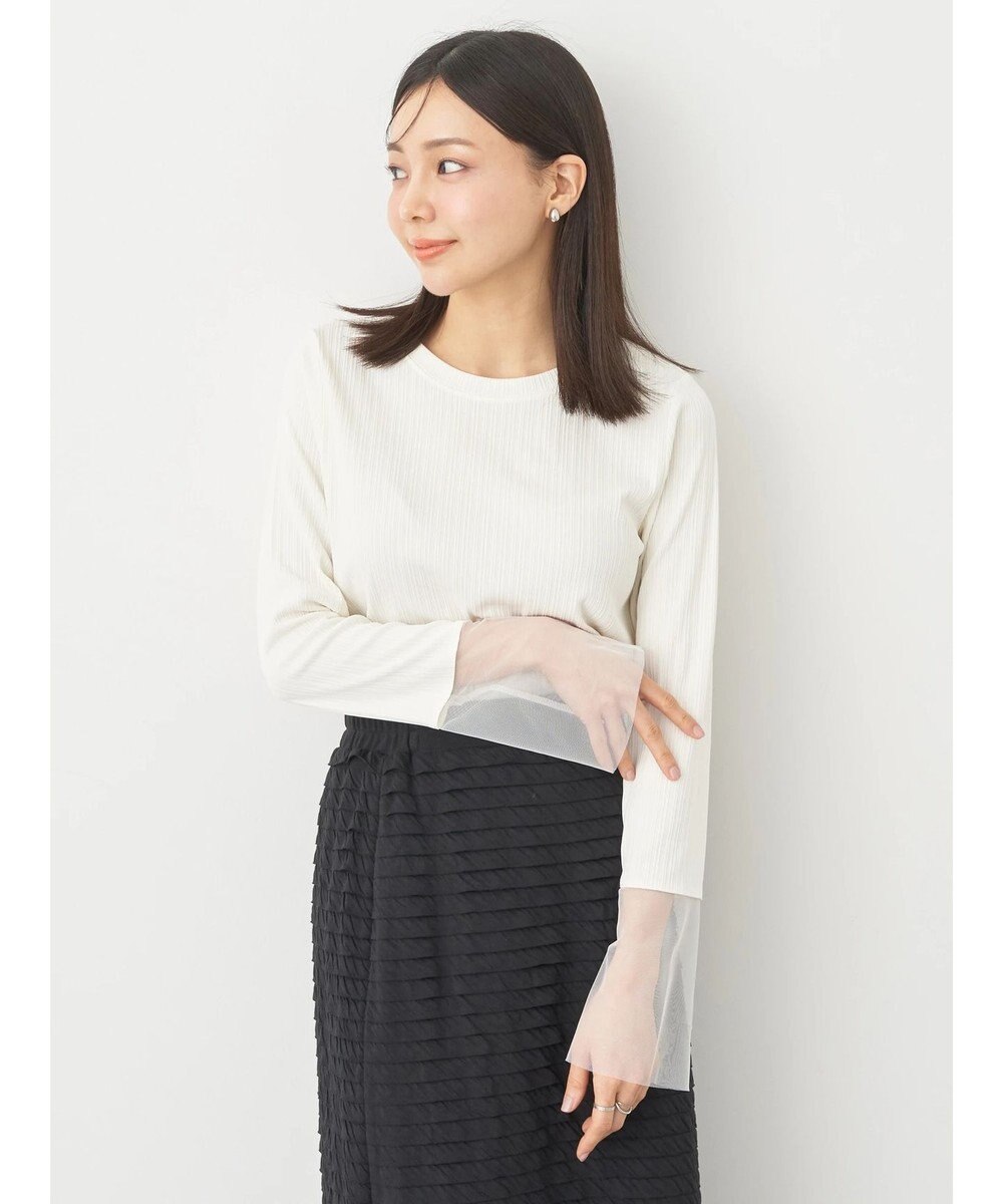 earth music&ecology 袖シアープルオーバー 