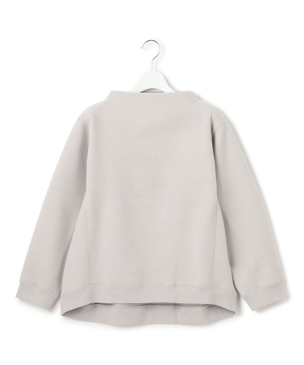 J.PRESS YORK STREET 【WOMEN】NEEDLE JERSEY ボトルネックプルオーバー ライトグレー系