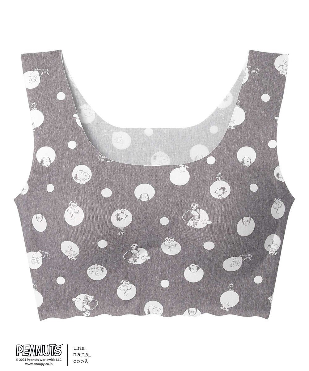 une nana cool MADE WITH PEANUTS 【綿混】フラット仕上げノンワイヤーブラジャー 