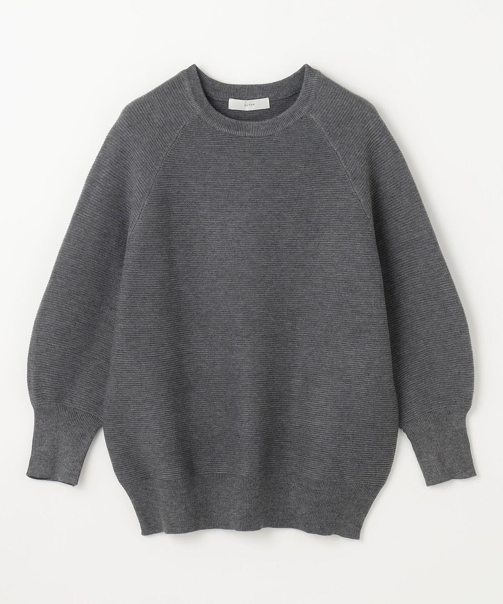 ANY L 【洗濯機可/6色展開】ラウンドネックガーターニット 