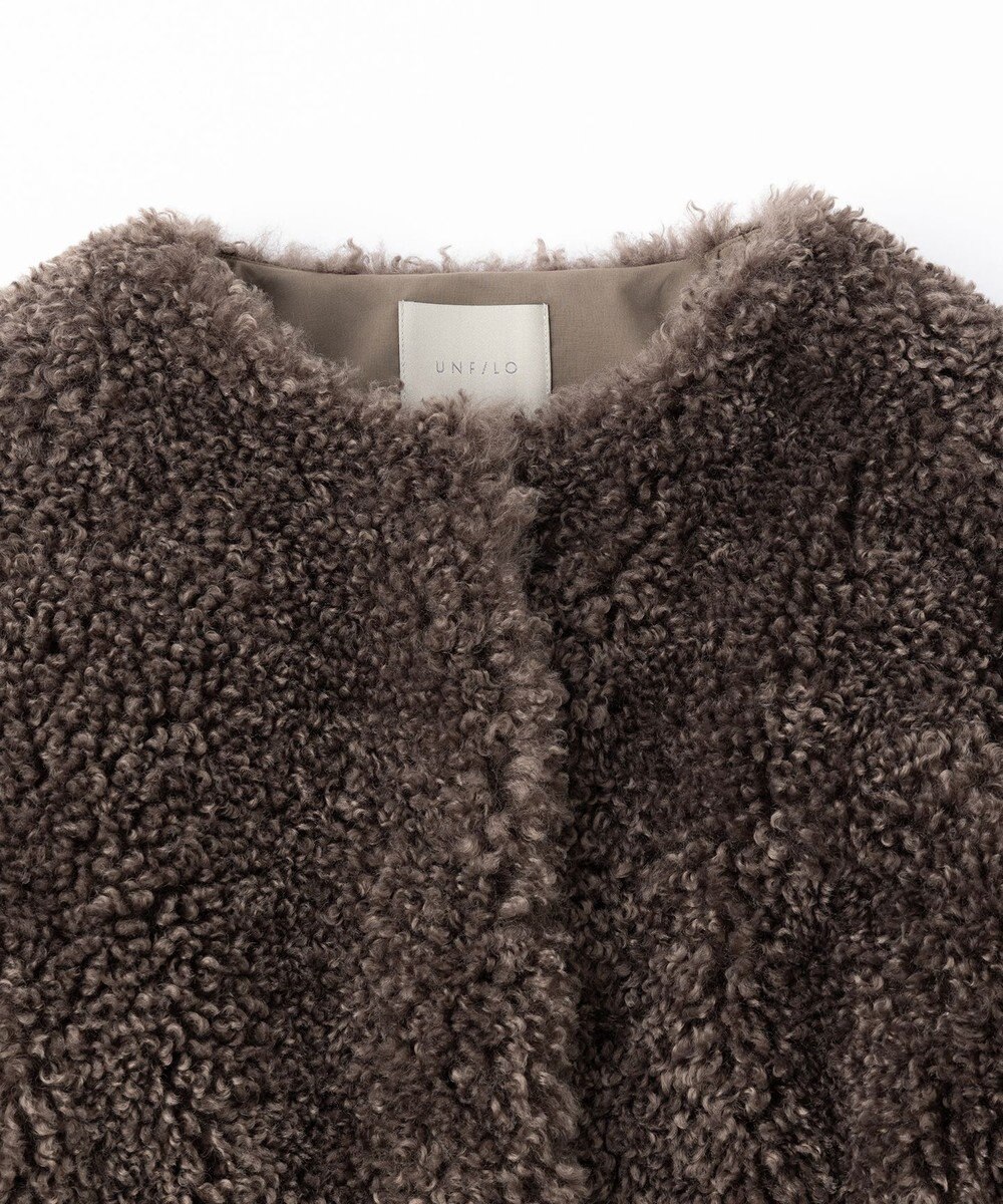 UNFILO エコファー ノーカラージャケット 