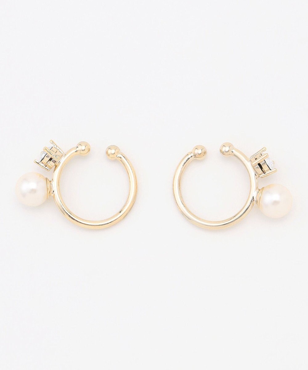J.PRESS LADIES 【WEB限定・2way・2set】パールビジュー イヤカフ リング 