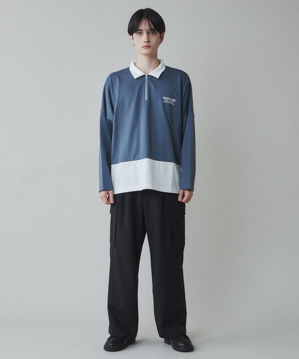 WEGO ドルマンポンチハーフジップロンT 