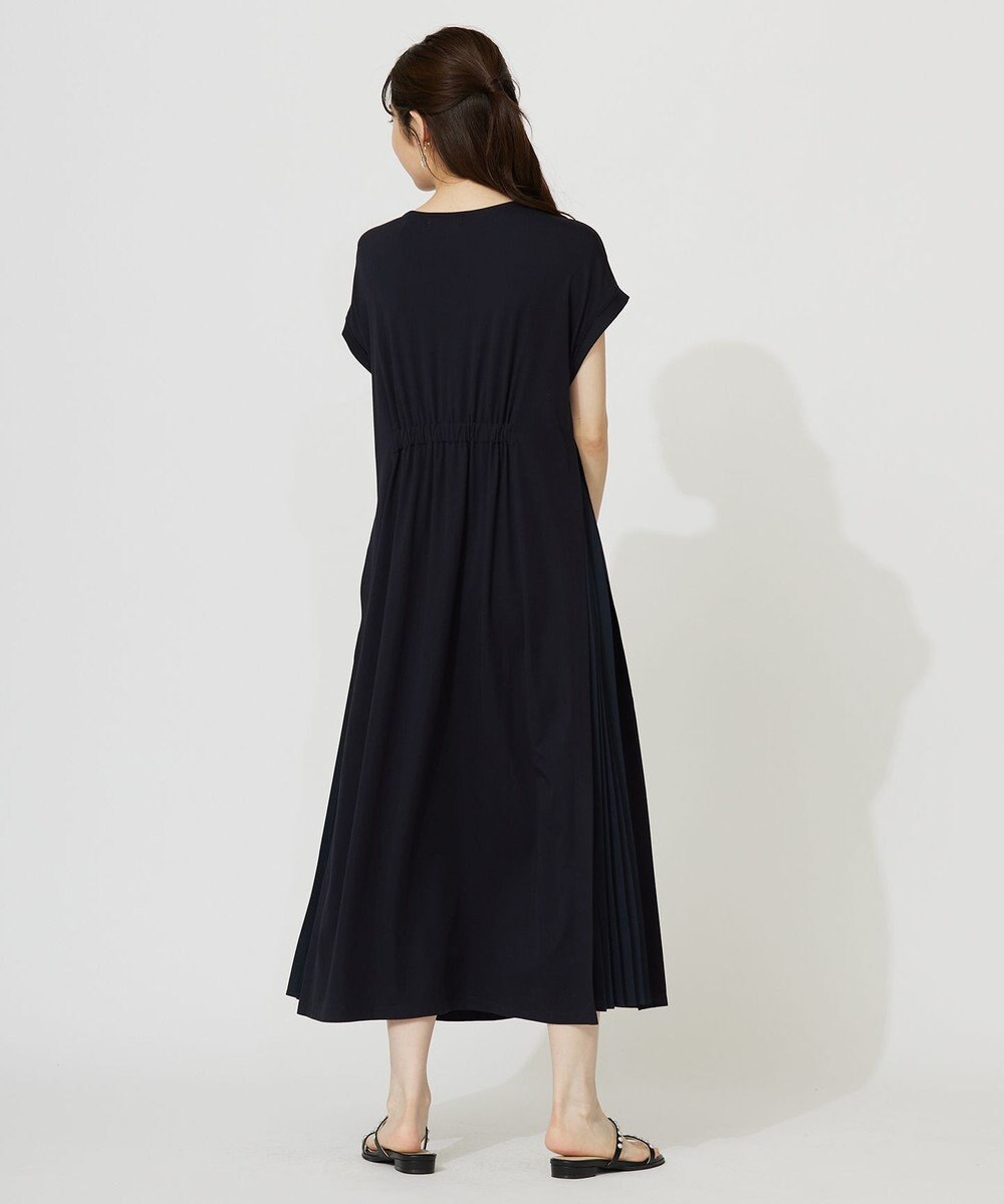 ANY SIS S 【接触冷感・UVカット・洗える】ハイストレッチスムースサイドプリ－ツ ワンピース 