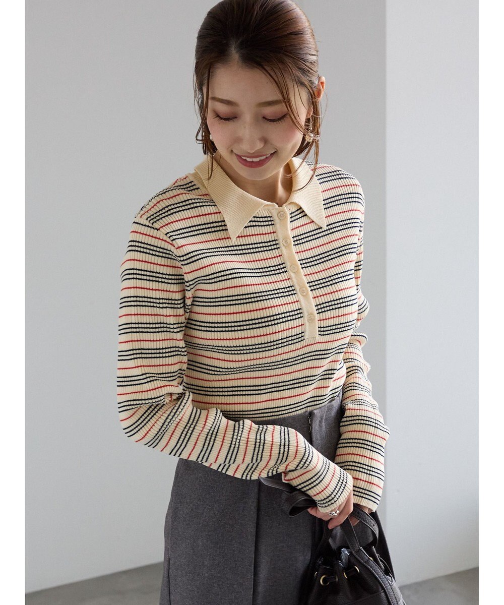 Te chichi パネルパターンアソートリブポロニット 