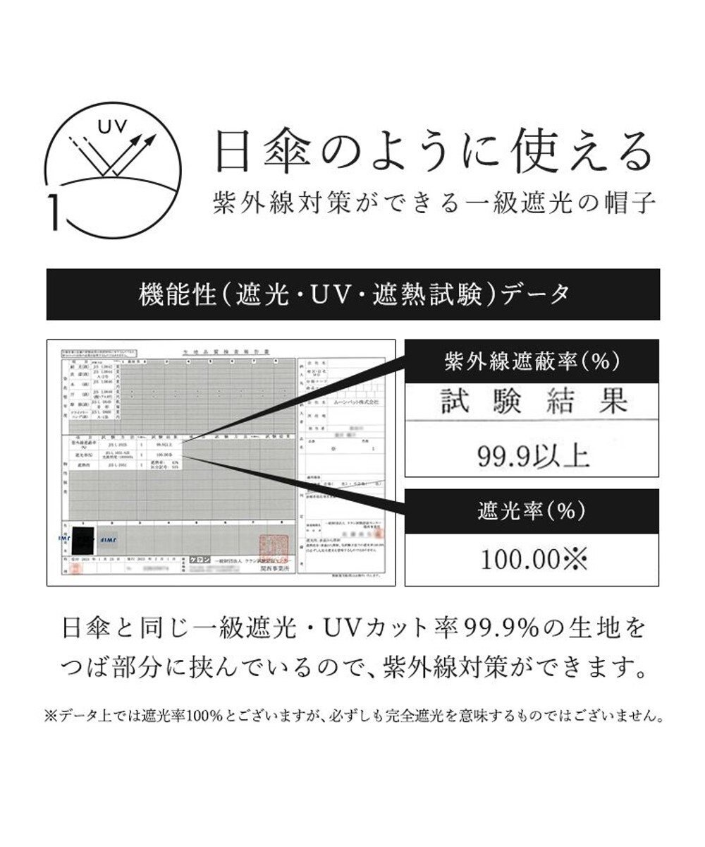 MOONBAT 【一級遮光/UVカット】UVラフィネハット（つば広タイプ） 速乾/接触冷感/手洗いOK/サイズ調整可能/抗菌防臭加工 