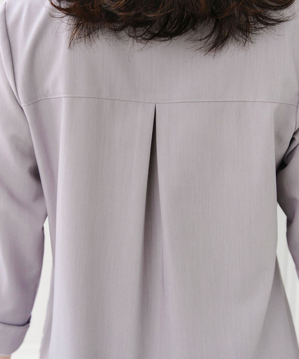 Tiaclasse 【洗える】サイドボタンシャツチュニックブラウス 