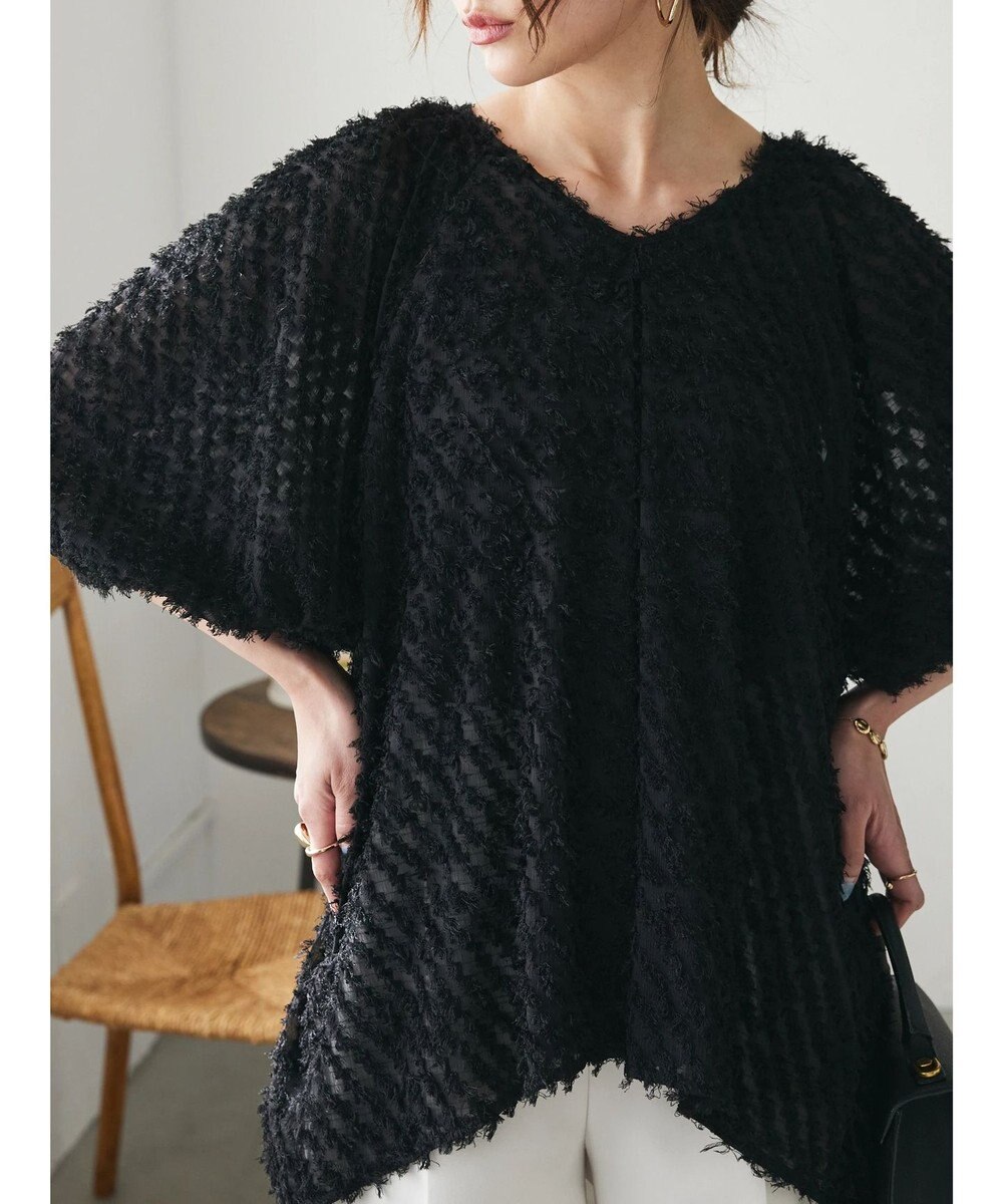 Green Parks AnriettMusee カットジャガードタックブラウス 