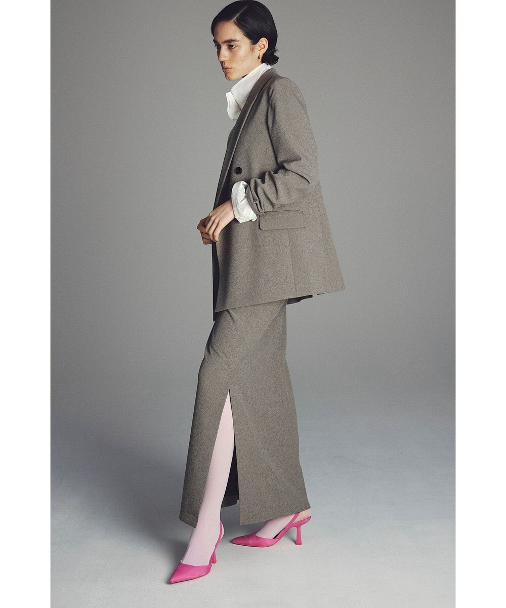 uncrave ウォッシャブルウールライクツイル Iラインスカート 