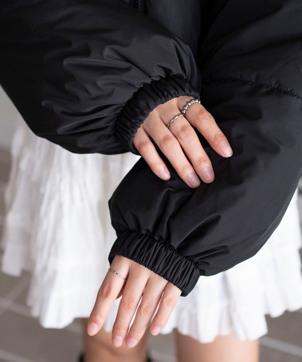 WEGO 【25年秋冬新作/SMサイズ展開】2WAYファーフードショートパファーブルゾン 