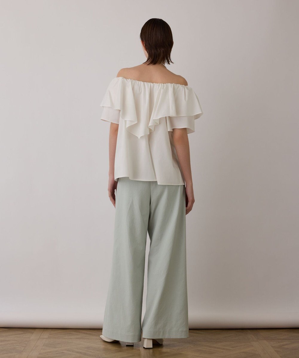 GRACE CONTINENTAL フリルオフショルトップ 