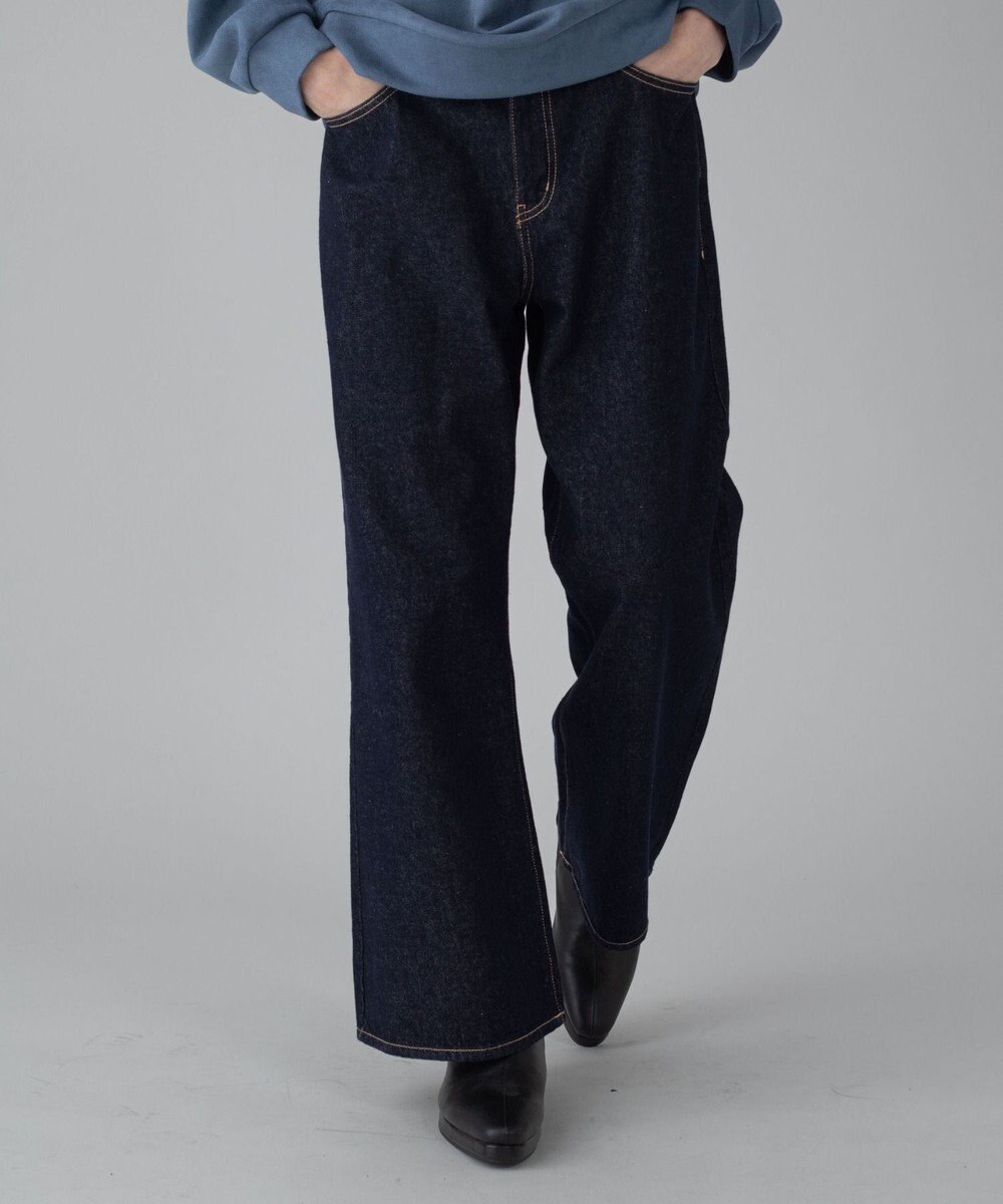 WEGO 【ユニセックス着用ITEM/ウエスト調整可】フレアデニムパンツ 