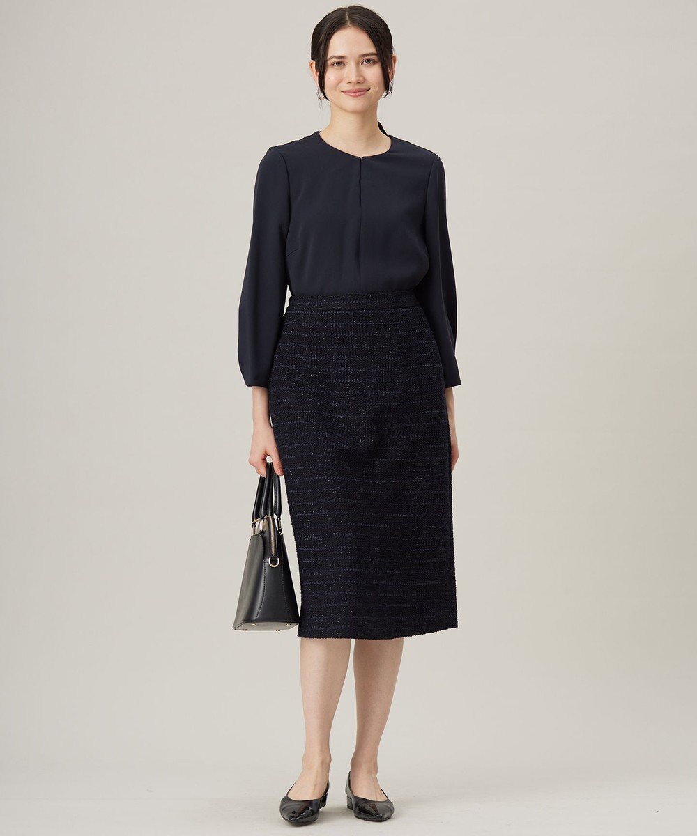 自由区 L 【セットアップ対応・洗える】トリアセダブルクロス ブラウス 