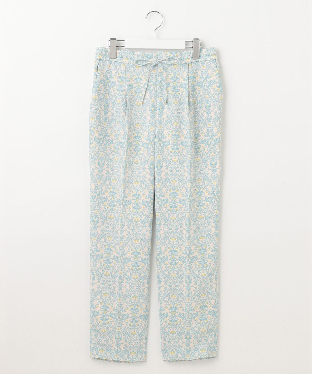 自由区 【洗える】ダマスクフローラルプリントテーパード パンツ 