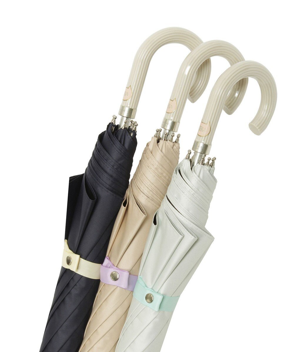 MOONBAT 【 遮光率100％/遮熱/UV】PAUL&JOE ACCESSOIRES(ポール&ジョー) 晴雨兼用日傘 ヌネット ネコ 長傘 