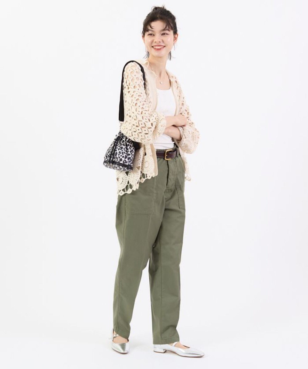 LeSportsac DRAWSTRING BUCKET XBODY/ニュートラルレオパード 