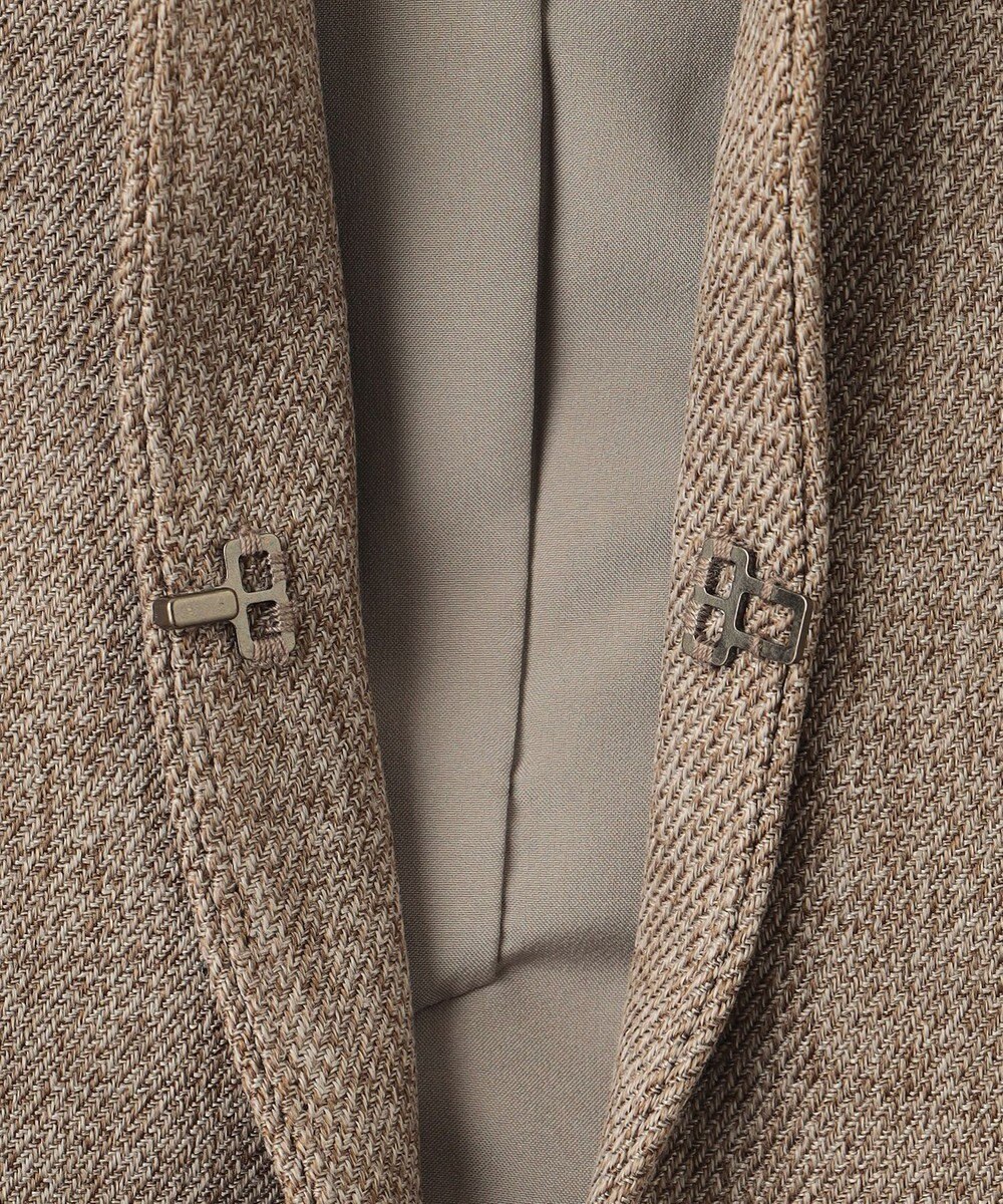 23区 S 【洗える】ウールライクカルゼ ノーカラー ジャケット 