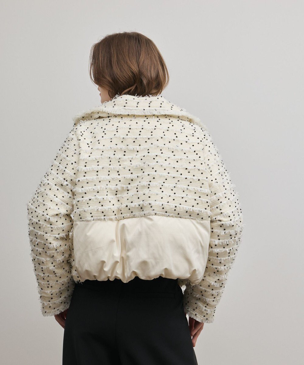 GRACE CONTINENTAL ツイードダウンジャケット 