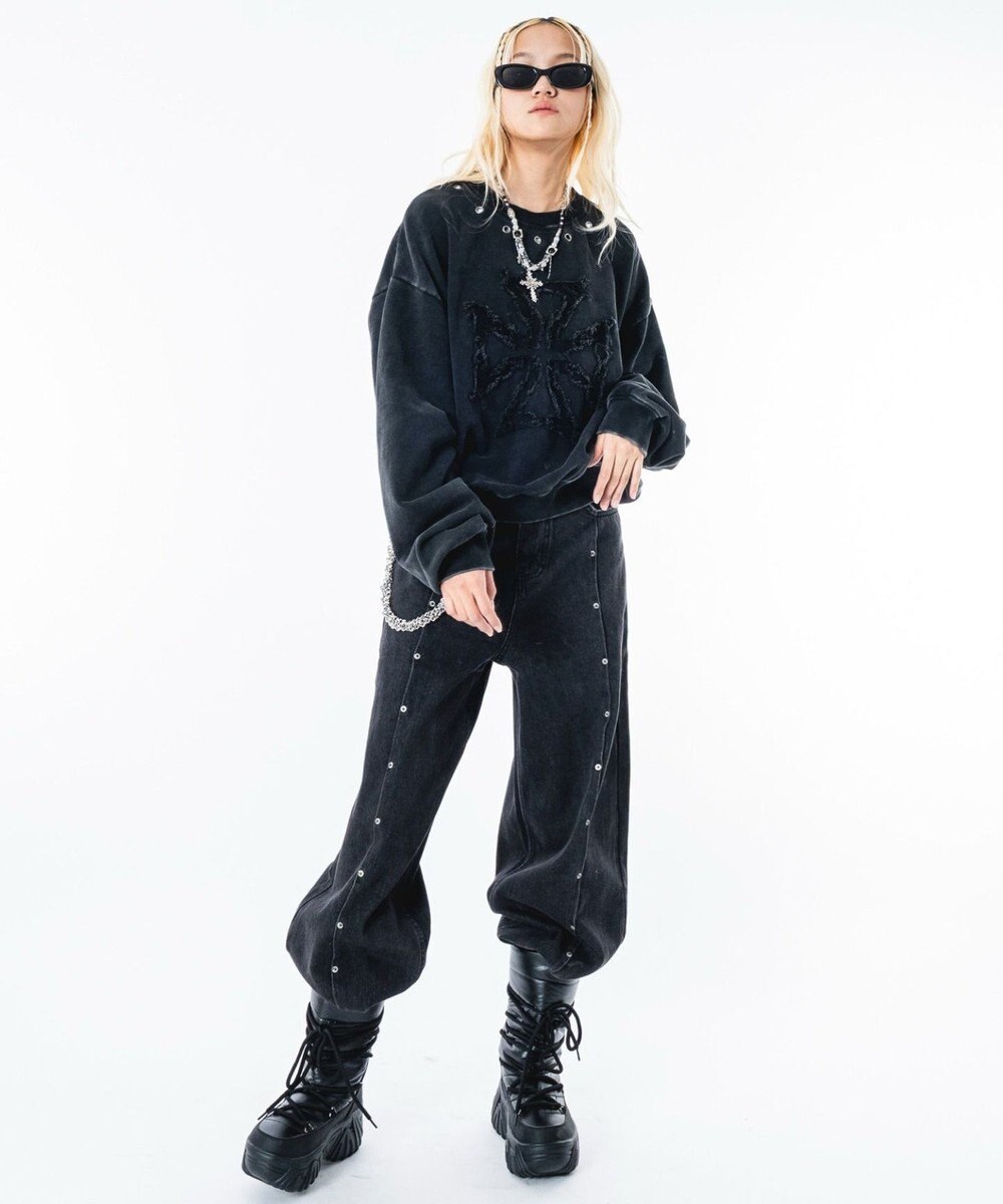 WEGO 【ユニセックス着用ITEM】ブリーチハトメロゴプルオーバー 